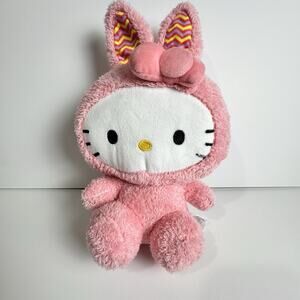 Hello Kitty Bunny Plush Pink Sanrio Stuffed Animal 8” Easter Costume Collectible